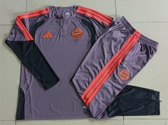 26-27 Bayern München Grey&Purple Thailand Soccer Tracksuit-815