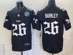 (Logo 2) Philadelphia Eagles 7 Generations Black #26 NFL Jersey-0840