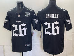 (Logo 2) Philadelphia Eagles 7 Generations Black #26 NFL Jersey-0840