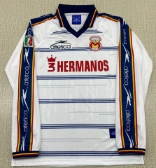 (S-3XL) Retro Version 99-00 Monarcas Morelia Away White LS Thailand Soccer Jersey AAA-6895