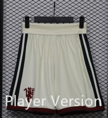 (S-3XL) Player Version 26-27 Manchester United 2nd Away Beige Thailand Soccer Shorts-888