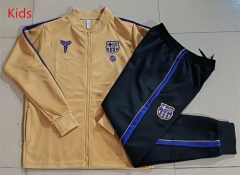 26-27 Barcelona Muddy Yellow Kids/Youth Soccer Jacket Uniform-815