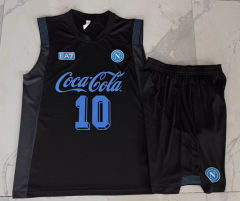 26-27 Napoli Black Thailand Soccer Vest Tracksuit-815