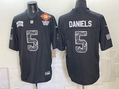 (Logo 1) Washington Commanders Black #5 NFL Jersey-0840