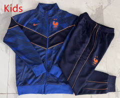 26-27 France Blue Ink jet Kids/Youth Soccer Jacket Uniform-815