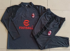 26-27 AC Milan Dark Grey Thailand Soccer Tracksuit-815