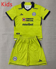 26-27 Cruz Azul Goalkeeper Fluorescent Green Kid/Youth Soccer Uniform-AY