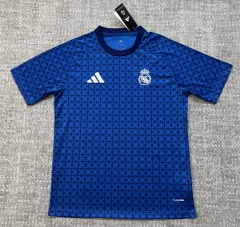 (S-4XL) 26-27 Real Madrid Blue Training Soccer Jersey AAA-4506