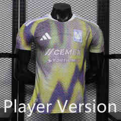 (S-3XL) Player Version 26-27 Tigres UANL2nd Away Grey&Yellow Thailand Soccer Jersey AAA-888