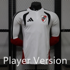 (S-3XL) Player Version 26-27 River Plate White LS Thailand Soccer Tracksuit Top-888