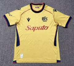 (S-4XL) 26-27 Bologna FC 1909 2nd Away Yellow Thailand Soccer Jersey AAA-0377