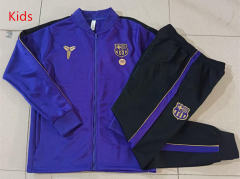 26-27 Barcelona Purple Kids/Youth Soccer Jacket Uniform-815