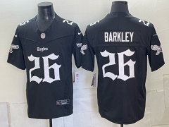 (Logo 1) Philadelphia Eagles 7 Generations Black #26 NFL Jersey-0840