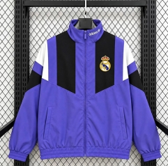 (S-3XL) 26-27 Real Madrid Purple Thailand Trench Coat -6032