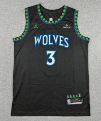 2027 Minnesota Timberwolves Black #3 NBA Jersey-1380