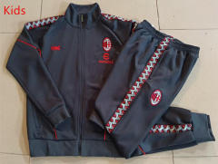 26-27 AC Milan Dark Grey Kids/Youth Soccer Jacket Uniform-815