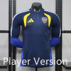 (S-3XL) Player Version 26-27 Boca Juniors Blue LS Thailand Soccer Tracksuit Top-888