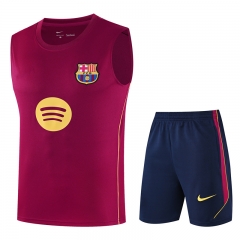 26-27 Barcelona Maroon Thailand Soccer Training Vest Uniform-418