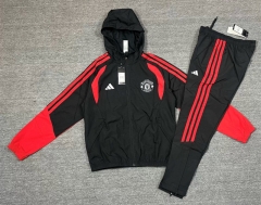 26-27 Manchester United Black Training Thailand Trench Coat Uniform-5486
