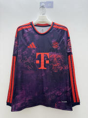 (S-4XL) 26-27 Bayern München 2nd Away Purple LS Thailand Soccer Jersey AAA-9268