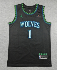 2027 Minnesota Timberwolves Black #1 NBA Jersey-1380