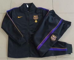 26-27 Barcelona Black Thailand Soccer Jacket Uniform-815