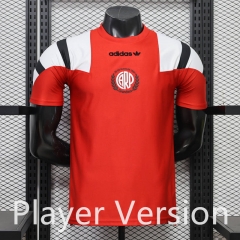 (S-3XL) Player Version 26-27 Retro Casual Version River Plate Red Thailand Soccer Jersey AAA-888