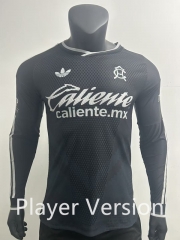 Player Version 26-27 Club America Away Black LS Thailand Soccer Jersey AAA-0871