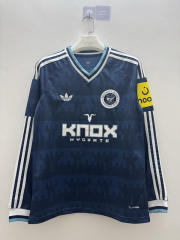 (S-4XL) 26-27 Newcastle United Away Blue Thailand LS Soccer Jeesey AAA-9268