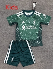 26-27 Liverpool Goalkeeper Green Kids/Youth Soccer Uniform-4247