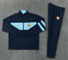26-27 Barcelona Royal Blue Thailand Soccer Trench Coat Uniform-2315
