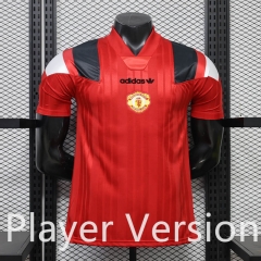 (S-3XL) Player Version 26-27 Retro Casual Version Manchester United Red Thailand Soccer Jersey AAA-888
