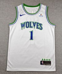 2027 Minnesota Timberwolves White #1 NBA Jersey-1380