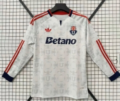 (S-4XL) 27-28 Universidad de Chile Away White Thailand Soccer Jersey AAA-6032