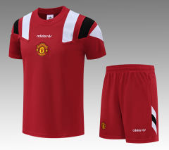 26-27 Manchester United Red&White Thailand Soccer Training Uniform-418