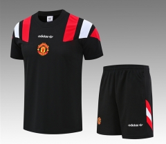 26-27 Manchester United Black Thailand Soccer Training Uniform-418
