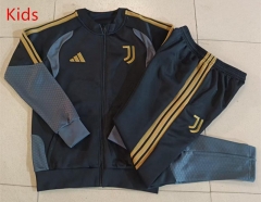 26-27 Juventus FC Black&Gold Kids/Youth Soccer Jacket Uniform-815