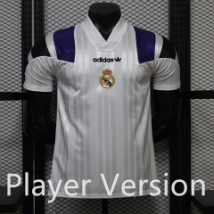 (S-3XL) Player Version 26-27 Retro Casual Version Real Madrid White Thailand Soccer Jersey AAA-888