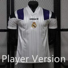 (S-3XL) Player Version 26-27 Retro Casual Version Real Madrid White Thailand Soccer Jersey AAA-888