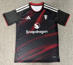 (S-4XL) 27-28 Manchester United 2nd Away Black&Red Thailand Soccer Jersey AAA-6850