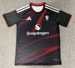 (S-4XL) 27-28 Manchester United 2nd Away Black&Red Thailand Soccer Jersey AAA-6850