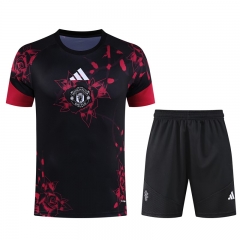 26-27 Manchester United Black&Red Thailand Training Uniform-7845