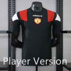 (S-3XL) Player Version 26-27 Retro Casual Version Manchester United Black Thailand Soccer Jersey AAA-888