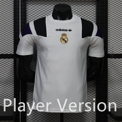 (S-3XL) Player Version 26-27 Retro Casual Version Real Madrid White Thailand Soccer Jersey AAA-888