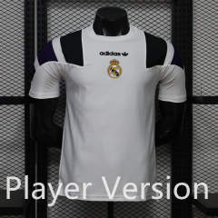 (S-3XL) Player Version 26-27 Retro Casual Version Real Madrid White Thailand Soccer Jersey AAA-888