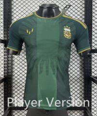 (S-4XL) Player Version 2026 Messi Retired Version Argentina Goalkeeper Green Thailand Soccer Jersey AAA-5982