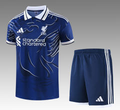 26-27 Liverpool Cyan Thailand Training Soccer Uniform-418
