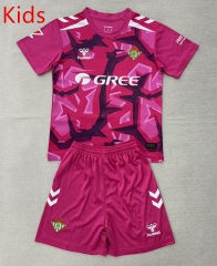 26-27 Real Betis Goalkeeper Pink Kids/Youth Soccer Uniform-AY