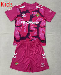 26-27 Real Betis Goalkeeper Pink Kids/Youth Soccer Uniform-AY