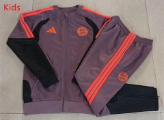 26-27 Bayern München Grey&Purple Kids/Youth Soccer Jacket Uniform-815